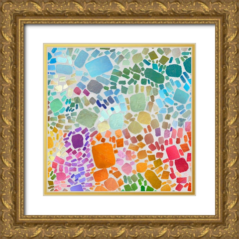 Colorful Bedrock II Gold Ornate Wood Framed Art Print with Double Matting by Saunders, Alonzo