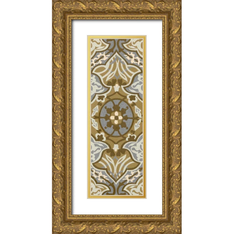 Palladium Tapestry I Gold Ornate Wood Framed Art Print with Double Matting by Zarris, Chariklia