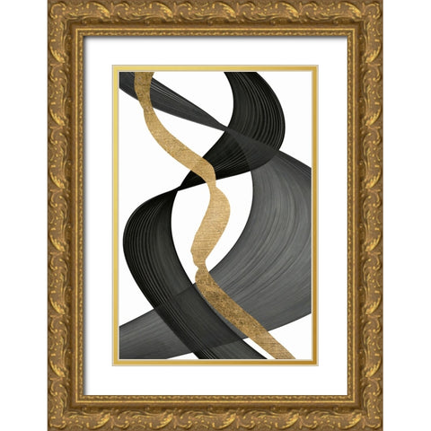 Inner Flow  II Gold Ornate Wood Framed Art Print with Double Matting by Saunders, Alonzo
