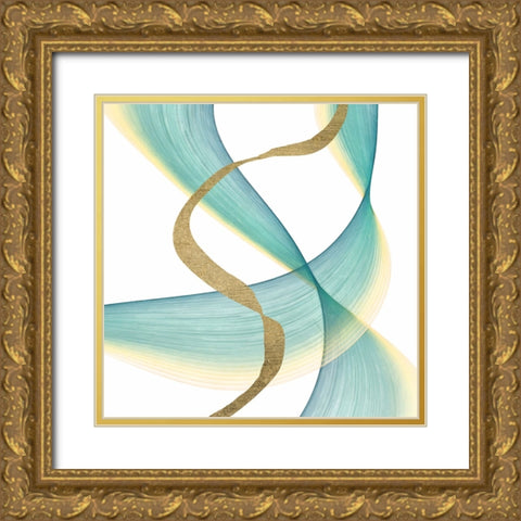 Outer Flow I Gold Ornate Wood Framed Art Print with Double Matting by Saunders, Alonzo