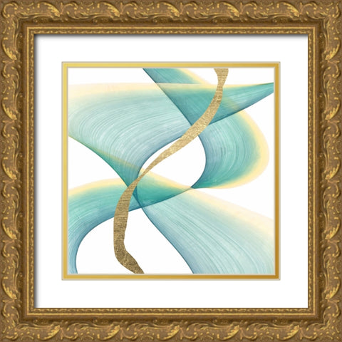Outer Flow II Gold Ornate Wood Framed Art Print with Double Matting by Saunders, Alonzo