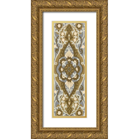 Palladium Tapestry II Gold Ornate Wood Framed Art Print with Double Matting by Zarris, Chariklia