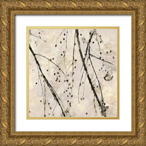 Winter Branches I Gold Ornate Wood Framed Art Print with Double Matting by Saunders, Alonzo