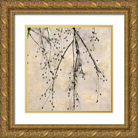 Winter Branches III Gold Ornate Wood Framed Art Print with Double Matting by Saunders, Alonzo