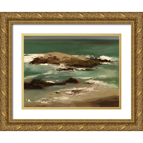 Pescadero I Gold Ornate Wood Framed Art Print with Double Matting by Finch, Sheila