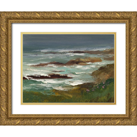 Pescadero II Gold Ornate Wood Framed Art Print with Double Matting by Finch, Sheila