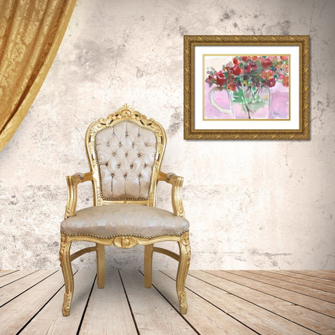 Florals From the Balcony I Gold Ornate Wood Framed Art Print with Double Matting by Dixon, Samuel