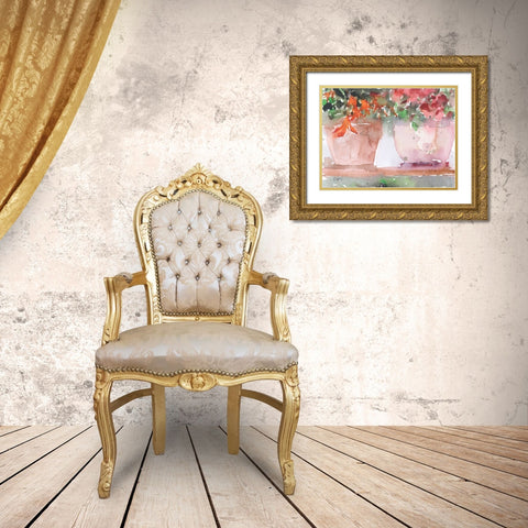 Florals From the Balcony II Gold Ornate Wood Framed Art Print with Double Matting by Dixon, Samuel