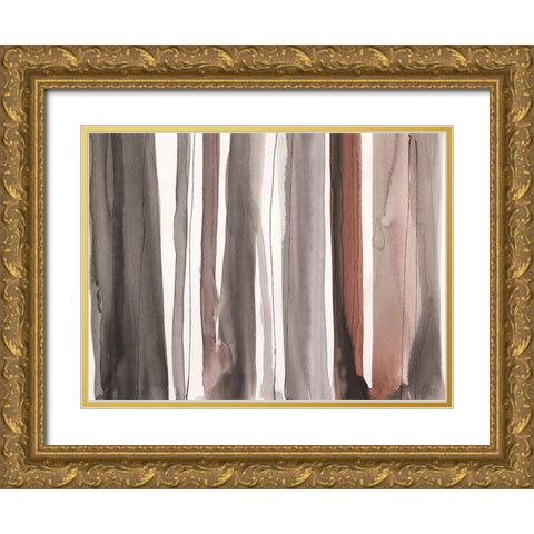 Picket Fence III Gold Ornate Wood Framed Art Print with Double Matting by Dixon, Samuel