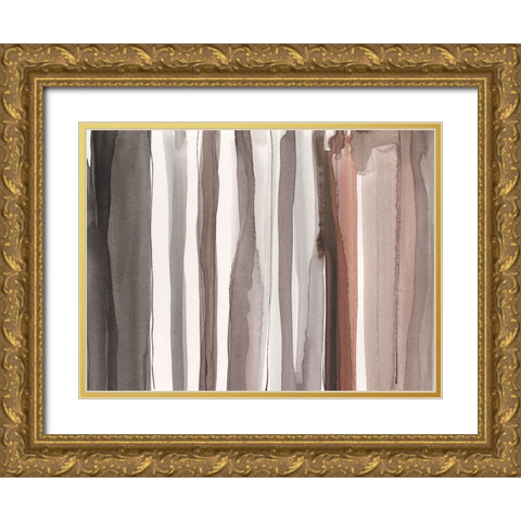Picket Fence IV Gold Ornate Wood Framed Art Print with Double Matting by Dixon, Samuel