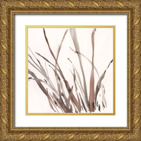 The Brown Grass II Gold Ornate Wood Framed Art Print with Double Matting by Dixon, Samuel