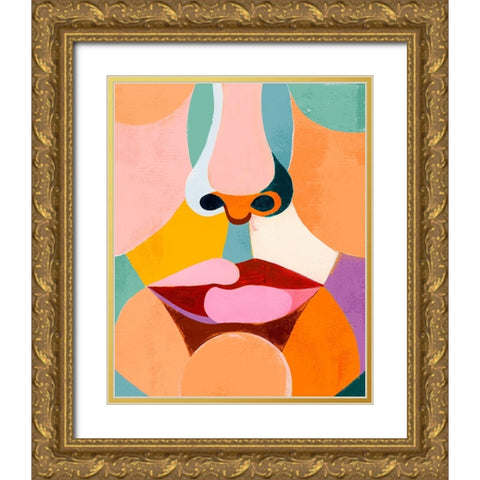 Custom Delicate Features I Gold Ornate Wood Framed Art Print with Double Matting by Popp, Grace