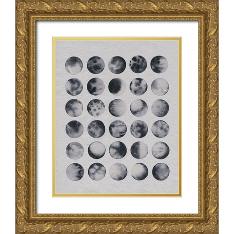 Many Moons II Gold Ornate Wood Framed Art Print with Double Matting by Popp, Grace
