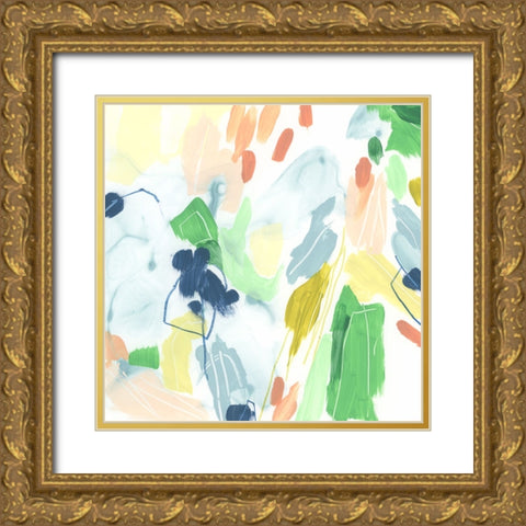 Tropical Terrazzo II Gold Ornate Wood Framed Art Print with Double Matting by Vess, June Erica