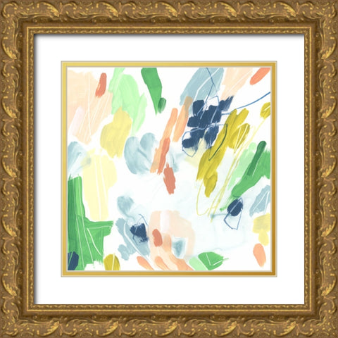 Tropical Terrazzo III Gold Ornate Wood Framed Art Print with Double Matting by Vess, June Erica
