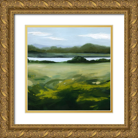 River Run Valley II Gold Ornate Wood Framed Art Print with Double Matting by Popp, Grace