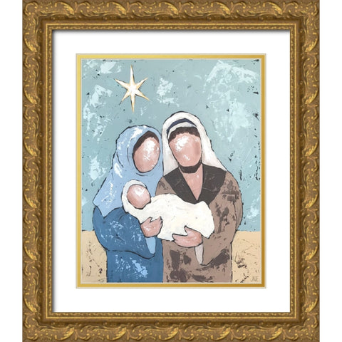 A Silent Night I Gold Ornate Wood Framed Art Print with Double Matting by Reynolds, Jade