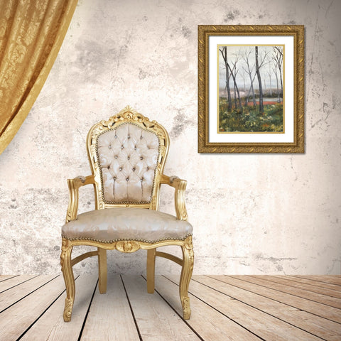 Misty Woods I Gold Ornate Wood Framed Art Print with Double Matting by Reynolds, Jade
