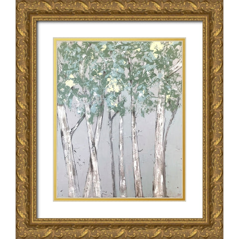 New Jubilee I Gold Ornate Wood Framed Art Print with Double Matting by Reynolds, Jade