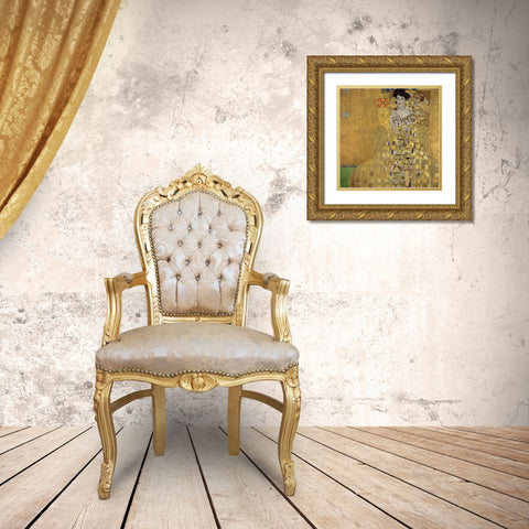 Portrait of Adele Bloch-Bauer I Gold Ornate Wood Framed Art Print with Double Matting by Klimt, Gustav