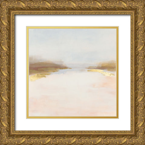 Placid Horizon I Gold Ornate Wood Framed Art Print with Double Matting by Vess, June Erica