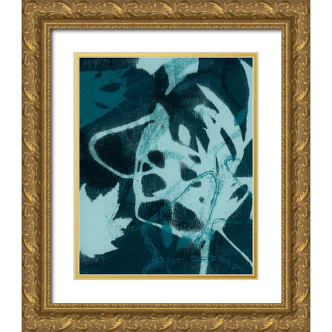 Monotone Jumbles II Gold Ornate Wood Framed Art Print with Double Matting by Barnes, Victoria