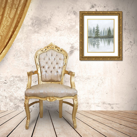 Hazy Winter Reflections II Gold Ornate Wood Framed Art Print with Double Matting by Popp, Grace