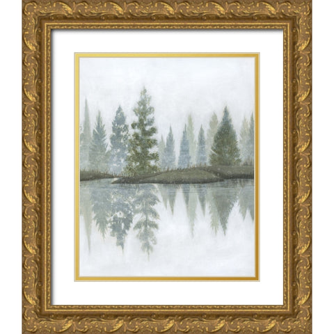 Hazy Winter Reflections II Gold Ornate Wood Framed Art Print with Double Matting by Popp, Grace