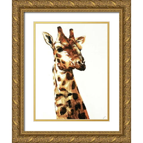 Safari Series IV Gold Ornate Wood Framed Art Print with Double Matting by Schicker, Joshua