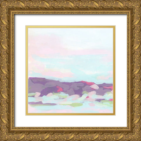Rose Quartz Shore II Gold Ornate Wood Framed Art Print with Double Matting by Vess, June Erica