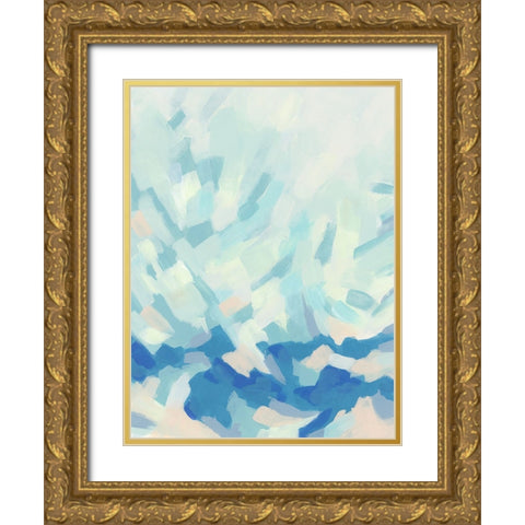 Mosaic Sky II Gold Ornate Wood Framed Art Print with Double Matting by Vess, June Erica