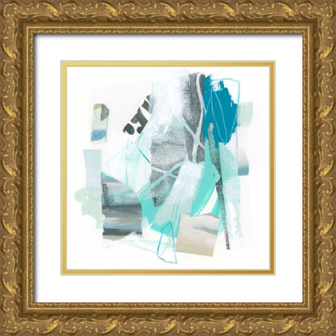 Sea Mirror I Gold Ornate Wood Framed Art Print with Double Matting by Vess, June Erica