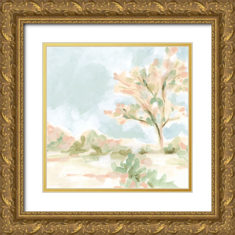 Blush Arbor II Gold Ornate Wood Framed Art Print with Double Matting by Vess, June Erica