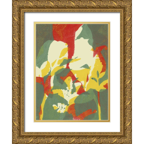 Bold Arrangement I Gold Ornate Wood Framed Art Print with Double Matting by Barnes, Victoria