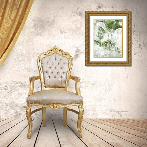 Lace Palms I Gold Ornate Wood Framed Art Print with Double Matting by Vess, June Erica