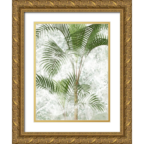 Lace Palms I Gold Ornate Wood Framed Art Print with Double Matting by Vess, June Erica