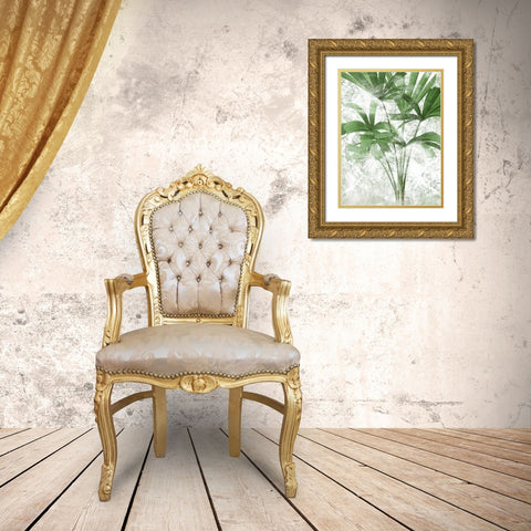 Lace Palms II Gold Ornate Wood Framed Art Print with Double Matting by Vess, June Erica