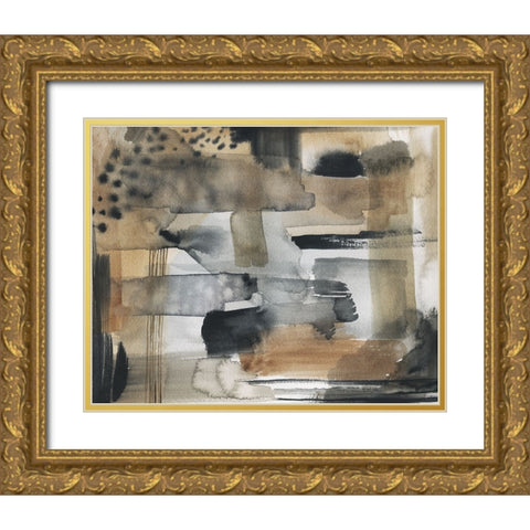 Safari Hide II Gold Ornate Wood Framed Art Print with Double Matting by Popp, Grace