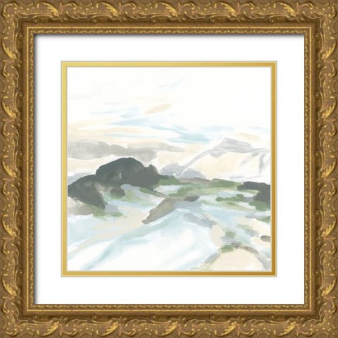Open Currents II Gold Ornate Wood Framed Art Print with Double Matting by Vess, June Erica