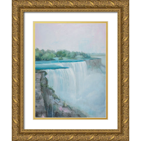 Niagara Falls River I Gold Ornate Wood Framed Art Print with Double Matting by Iafrate, Sandra