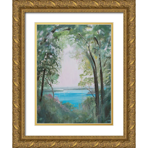 Niagara Falls River II Gold Ornate Wood Framed Art Print with Double Matting by Iafrate, Sandra