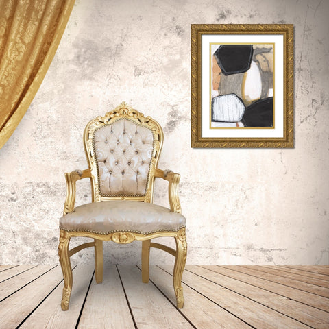 Bold Impressions I Gold Ornate Wood Framed Art Print with Double Matting by Fuchs, Jodi