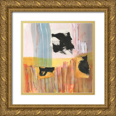 Orange Collage II Gold Ornate Wood Framed Art Print with Double Matting by Fuchs, Jodi