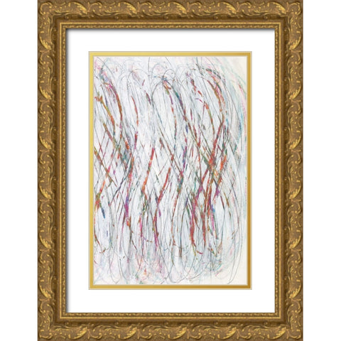 White Infinity II Gold Ornate Wood Framed Art Print with Double Matting by Fuchs, Jodi