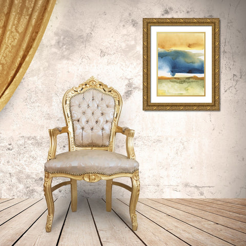 Arriving Ashore III Gold Ornate Wood Framed Art Print with Double Matting by Combs, Joyce