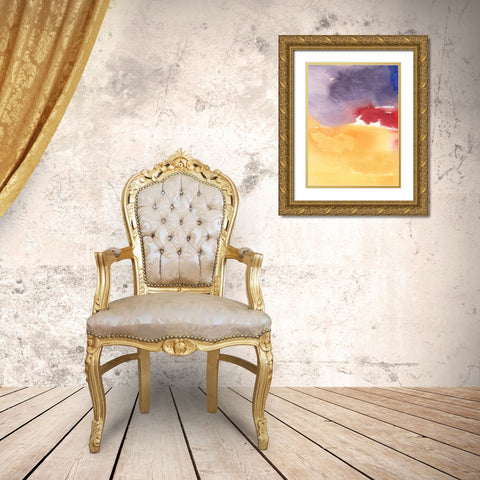 Golden Sunset II Gold Ornate Wood Framed Art Print with Double Matting by Combs, Joyce