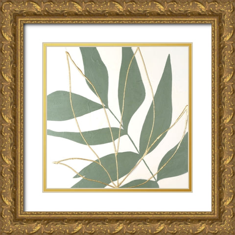 Layers of Leaves I Gold Ornate Wood Framed Art Print with Double Matting by Lam, Vanna