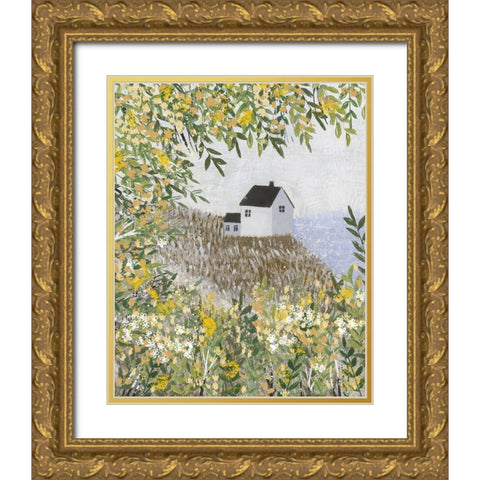 That Sea I Gold Ornate Wood Framed Art Print with Double Matting by Wang, Melissa
