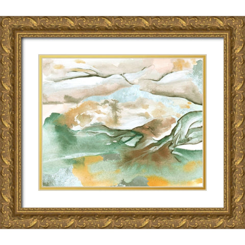 Mineral Matter II Gold Ornate Wood Framed Art Print with Double Matting by Wang, Melissa