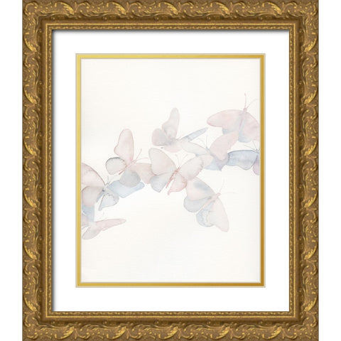 Crystalline Butterflies II Gold Ornate Wood Framed Art Print with Double Matting by Popp, Grace